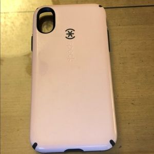 speck iPhone X pink case with gray details